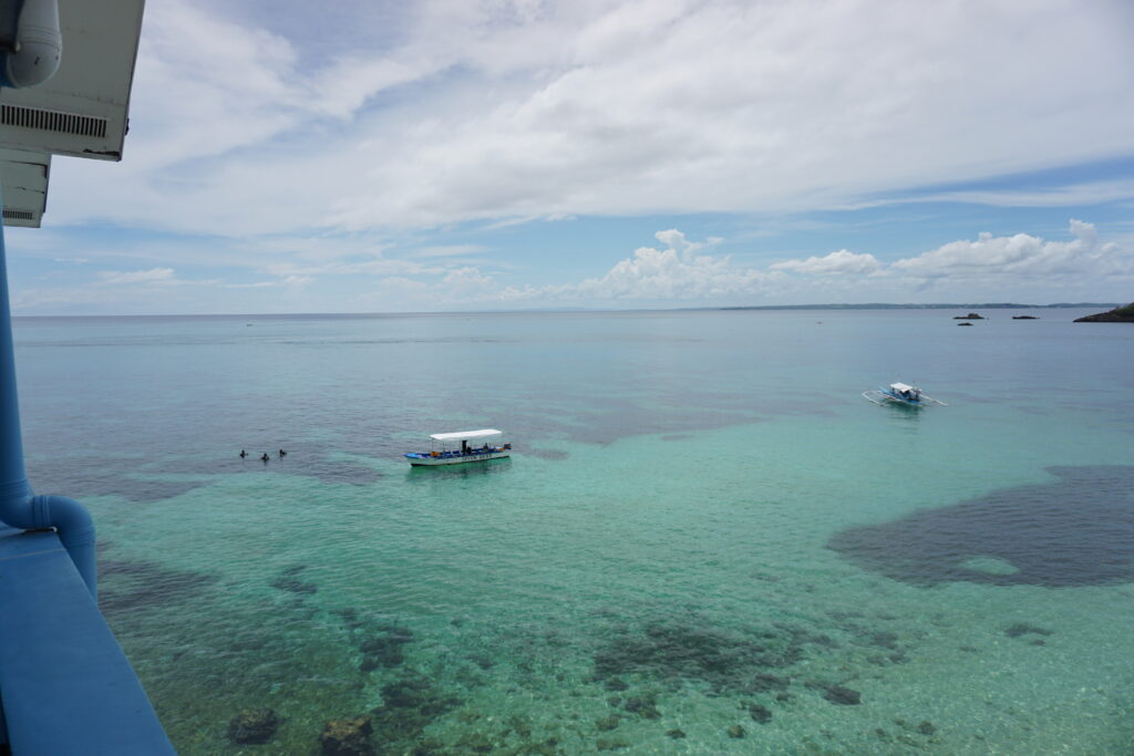 view of the ocean from a veranda