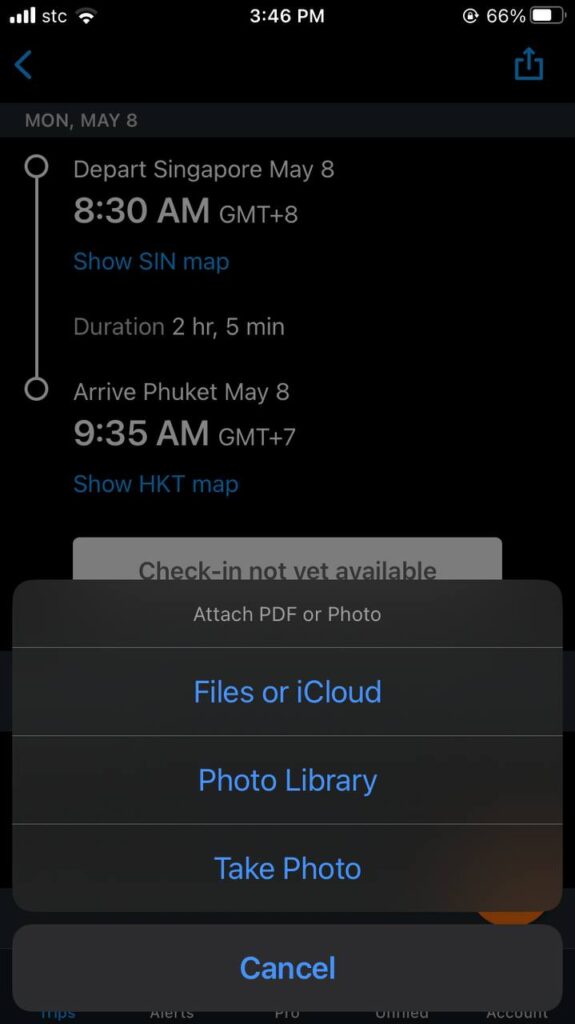 Choose if you want to upload a file or photo.
