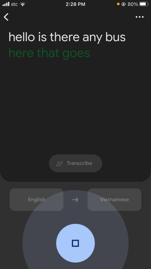 As soon as you press it, start speaking through your phone.