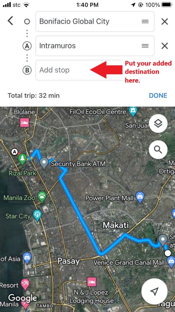 Add your next destination.