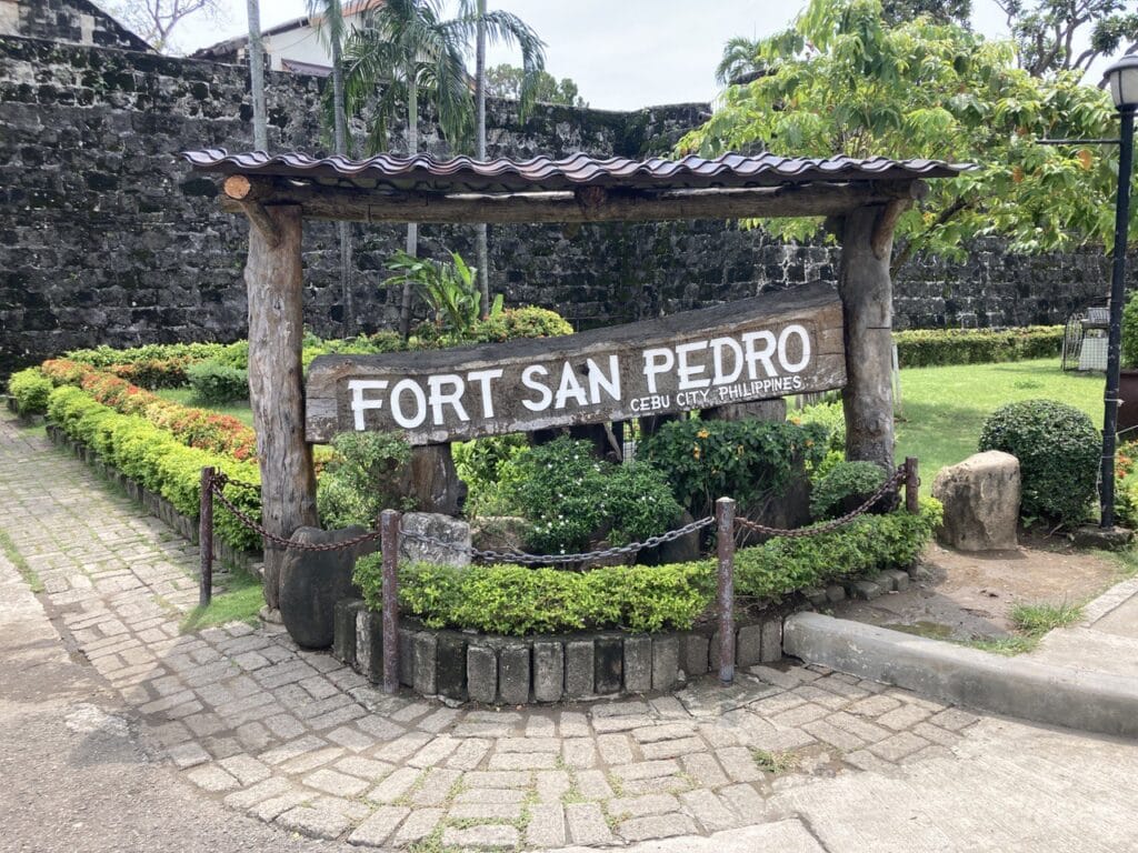 A signage that says: "Fort San Pedro" 