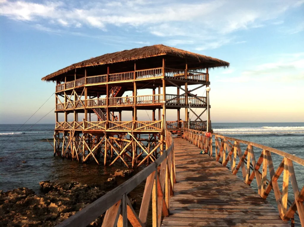 old Cloud 9 surfing tower. Stood three stories high with only wood and nails as material.